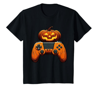 Spooky Halloween Gamers 2023 Halloween Skeleton Zombie Gaming Controllers Mummy Boys Kids T-Shirt