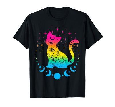 Gay Pride LGBT by Content Design Studio Pansexual Pride Flag Colours Astrology Cat T-Shirt