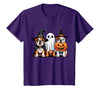 English Bulldog Halloween Funny Dog Lover Pumpkin Witch T-Shirt - Purple