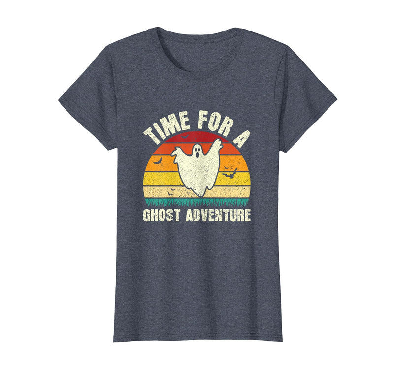 Funny Ghost Hunting Halloween Women Men Funny Ghost Hunting Scary Halloween Ghost Hunter T-Shirt - Heather Blue