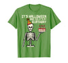 Halloween Shirts For Women Men Kids Boys Girls Its Halloween Yes My Birthday Skeleton Costume Men Women Kid T-Shirt - Grass