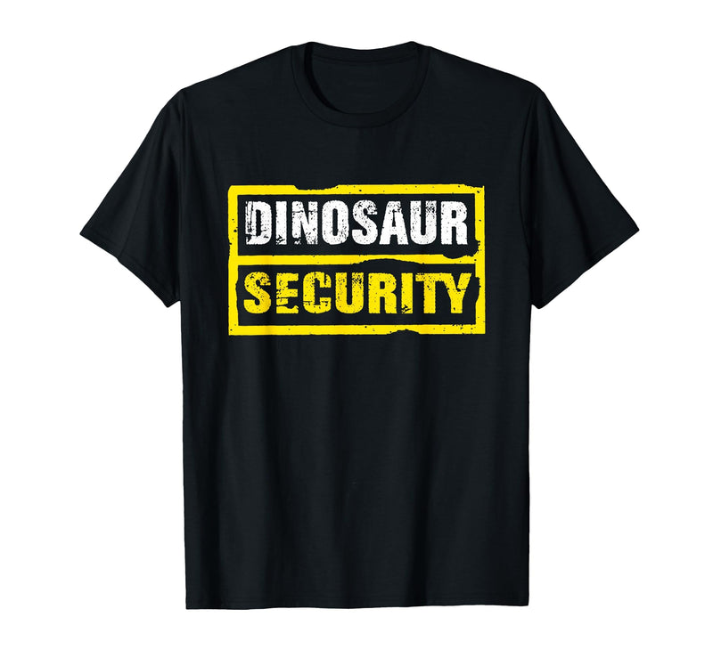 Halloween Dinosaur Security Costume RTees Halloween Adult Costume Dinosaur Security Dad Mom T-Shirt - Black