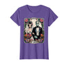 The Lovers Tarot Card Spooky Halloween Women Men The Monster Frankenstein and Bride The Lovers Tarot Card T-Shirt - Purple