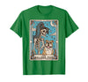 The Bulldog Mom Tarot Card Halloween Women Men Kid Retro Funny The Bulldog Mom Tarot Card Skeleton Halloween T-Shirt - Kelly