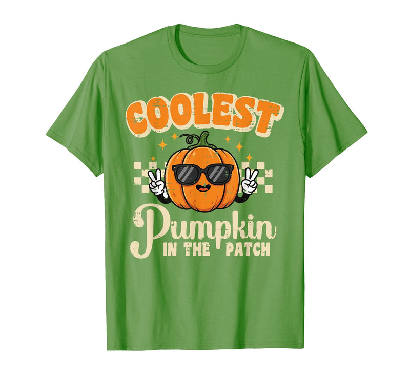 Halloween Shirts For Women Men Kids Boys Girls Halloween Coolest Pumpkin in Patch Costume Boys Kids Youth T-Shirt - Grass