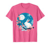 Bunny Rabbit Amidst Blossoms: Spring's Gentle Whisper T-Shirt in Pink Heather