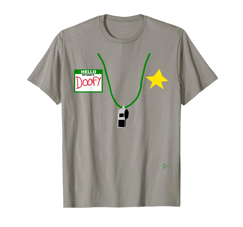halloween costumes by Jean Olivier Funny Halloween Officer tee - doofy Costume Halloween T-Shirt - Slate Grey