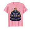 Mademark Meditating Gorilla Zen Monkey Graphic Design T-Shirt - Men - Pink