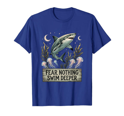 Fear Nothing Swim Deeper Shark Women Design T-Shirt
