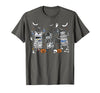 Cute Ghost Halloween Nurse Spooky Season Halloween ICU Nurse Propofol Mummy NICU PICU Nurse Tech T-Shirt - Asphalt Grey