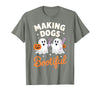 Dog Lover Spooky Grooming Groomer Attire Pet Groomer Funny Halloween Making Dogs Bootiful T-Shirt - Olive Heather
