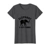 Mademark Elephant Everything Minimalist Animal Lover Design T-Shirt - Women - Dark Heather Grey