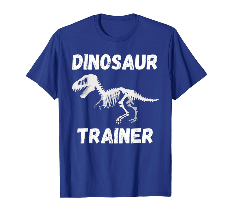 Dinosaur Trainer Costume Halloween Dino Skeleton T-Shirt - Royal Blue