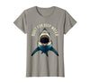 Mademark Built for Deep Water Shark Graphic Design T-Shirt - Slate Grey