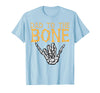 Mens Halloween Shirts For Dad Daddy Papa Men Halloween Dad to The Bone Skeleton Hand Fun Papa Costume Men T-Shirt - Baby Blue