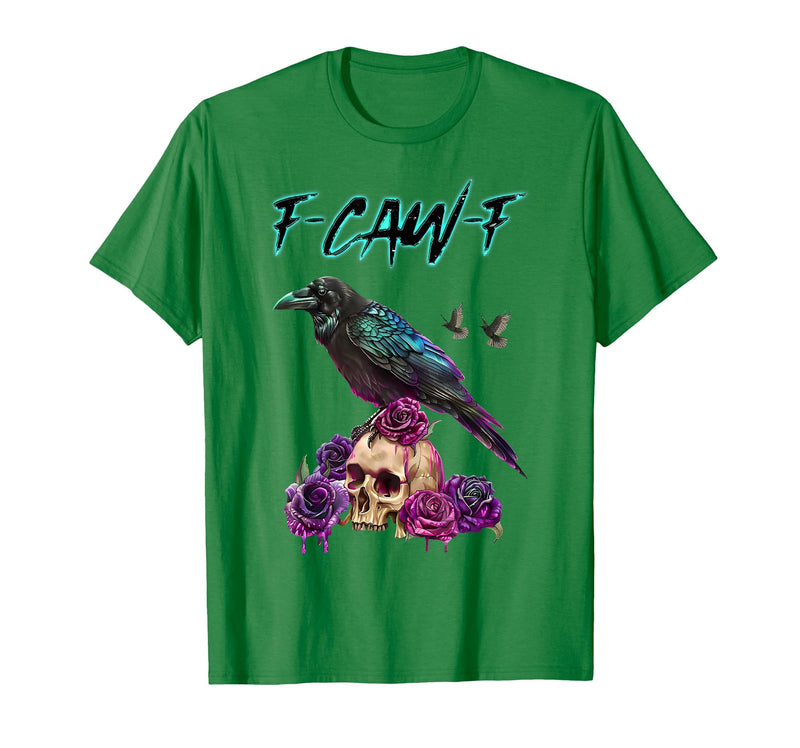 F-Caw-F Funny Raven Black Crow Spooky Season Retro F-Caw-F Funny Raven Black Crow Spooky Season Halloween Retro T-Shirt -