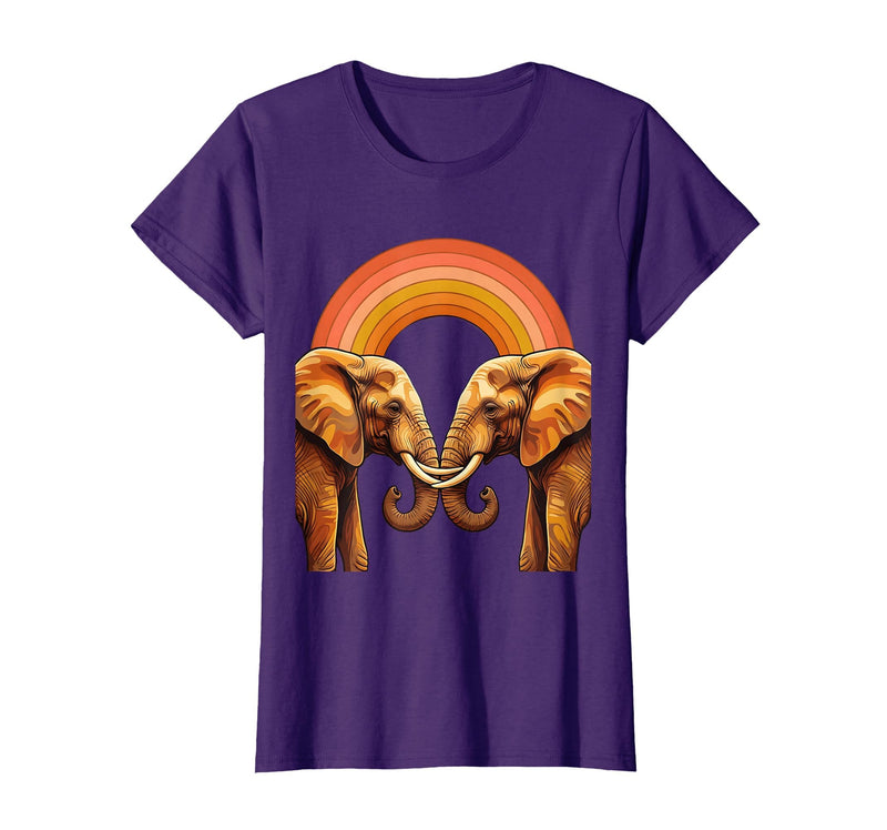 Mademark Be Kind Elephant Gentle Touch Illustration T-Shirt - Women - Purple