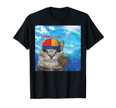 Happy Cat Dreamcore Funny Silly Kitten Brainrot Meme T-Shirt