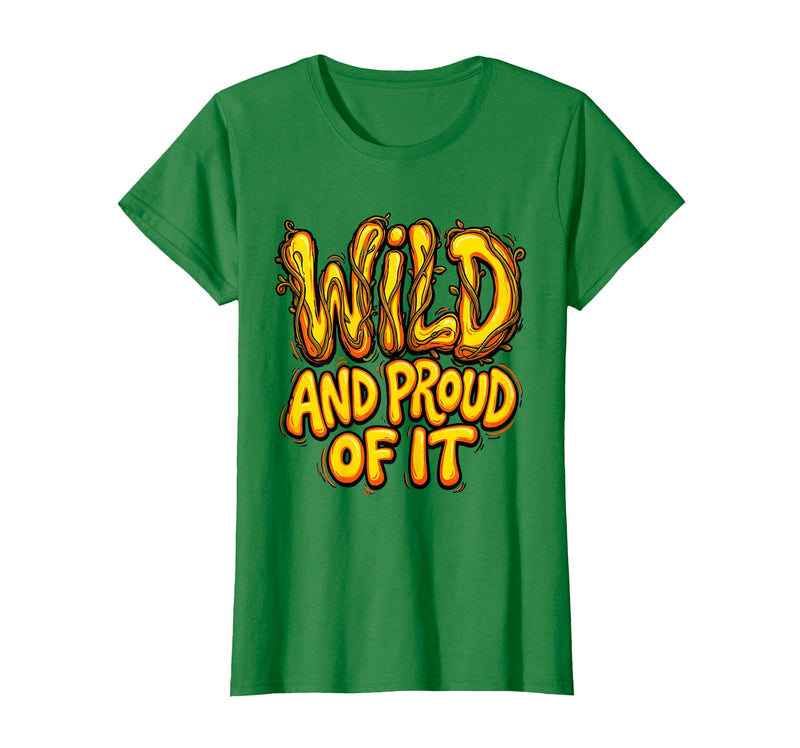Mademark Wild and Proud of It Monkey Graphic Design T-Shirt - Women - Kelly Green