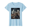 Funny Halloween Animals Selfies Clothing Funny Squirrel Selfie with Ghosts Haunted Forest Halloween T-Shirt - Baby Blue