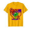 Ice Cream Drip Baseball Home Plate Halloween Tee Funny Halloween Baseball Ice Cream Drip Boys Girls Youth T-Shirt - Golden