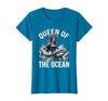 Mademark Queen of the Ocean Shark Design T-Shirt - Sapphire Blue