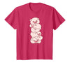 Pink Kawaii & Anime Stuff Pigs On A Pile - Cute Kawaii Anime - Pig Aesthetic Japanese T-Shirt - Red Heather