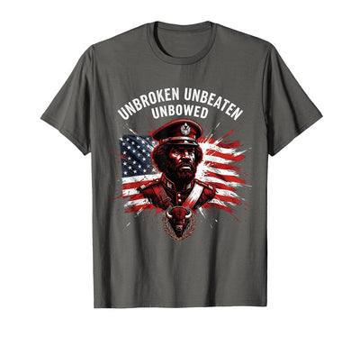 Cow Mademark Buffalo Soldiers Unbroken Unbeaten Unbowed T-Shirt