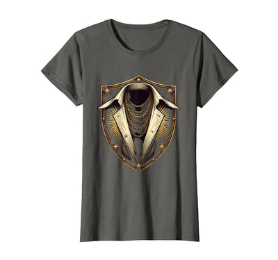 Mademark Disco Era Open Collar Gold Chain Graphic Tee T-Shirt