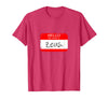 Hello My Name is Funny Halloween Costume Tees Hello My Name is Zeus Funny Halloween Greek Gods Tshirt T-Shirt - Red Heather