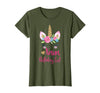 Unicorn Birthday Girl Family Shirts Unicorn Nana of The Birthday Girl Shirt Matching Party Tee T-Shirt - Olive Green