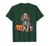 Spooky Cocker Spaniel Skeleton Costumes Halloween Cocker Spaniel Skeleton Jack O Lantern Funny Dog Halloween T-Shirt - Dark