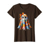 Patchwork Quilt Ghost Halloween Quilter Autumn Tee Patchwork Ghost Quilt Halloween Quilter Fall Autumn Bow Cute T-Shirt -