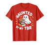 Halloween Student Books Lovers Haunted By My TBR Haunted By My TBR Cute Ghost Book Reading Teacher Halloween T-Shirt - Red