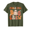 Funny Pediatric shirts for work Pediatric Nurse Shirt Halloween Pediatric Boo Crew T-Shirt - Olive Green