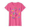 SKM Designs - Easy Halloween Rainbow Sprinkles Ice Cream Simple T-Shirt Costume T-Shirt - Pink Heather