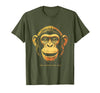 Mademark Stay Curious Stay Wild Monkey Graphic Design T-Shirt - Men - Olive Green