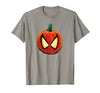 Marvel Spider-Man Halloween Spooky Pumpkin Jack-o'-Lantern T-Shirt - Slate Grey