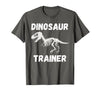 Dinosaur Trainer Costume Halloween Dino Skeleton T-Shirt - Asphalt Grey