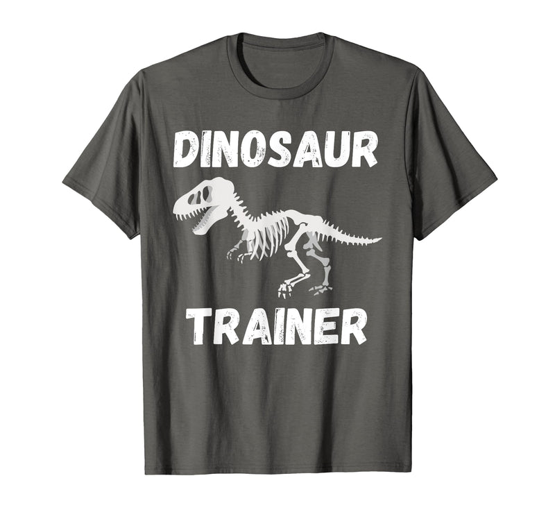 Dinosaur Trainer Costume Halloween Dino Skeleton T-Shirt - Asphalt Grey