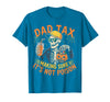 Dad Tax Halloween Pumpkin Candy Art Dad Tax Halloween Pumpkin Candy Funny Skull Men Dad Joke T-Shirt - Sapphire Blue