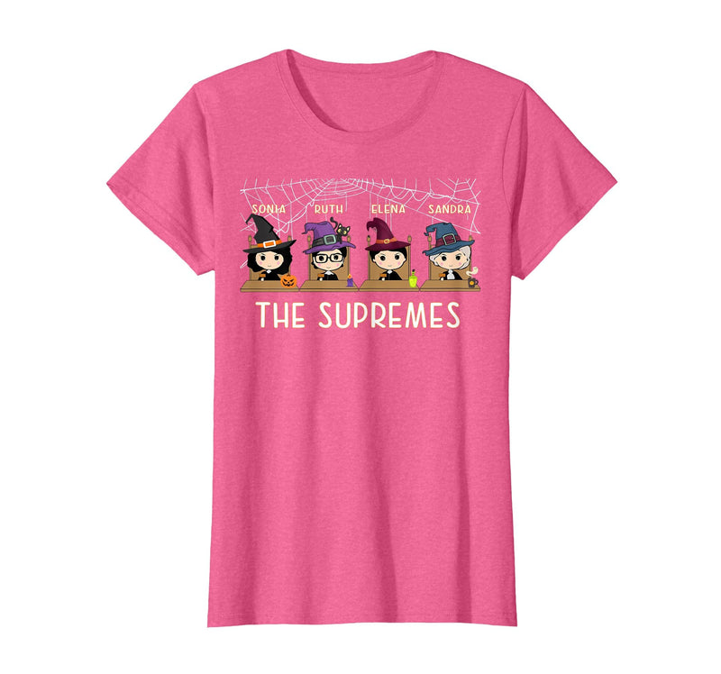 RBG Supremes Court cute gift THE SUPREMES Halloween Cute Woman Supreme Court Justices RBG T-Shirt - Pink Heather