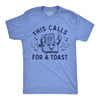 Funny for Men Food Joke for Guys with Funny Sayings Sarcastic T-Shirt in Light Heather Blue - a Toast