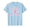 133 Apparel Buffalo NY Buffalo New York Circle NY Pink Print T-Shirt - Baby Blue