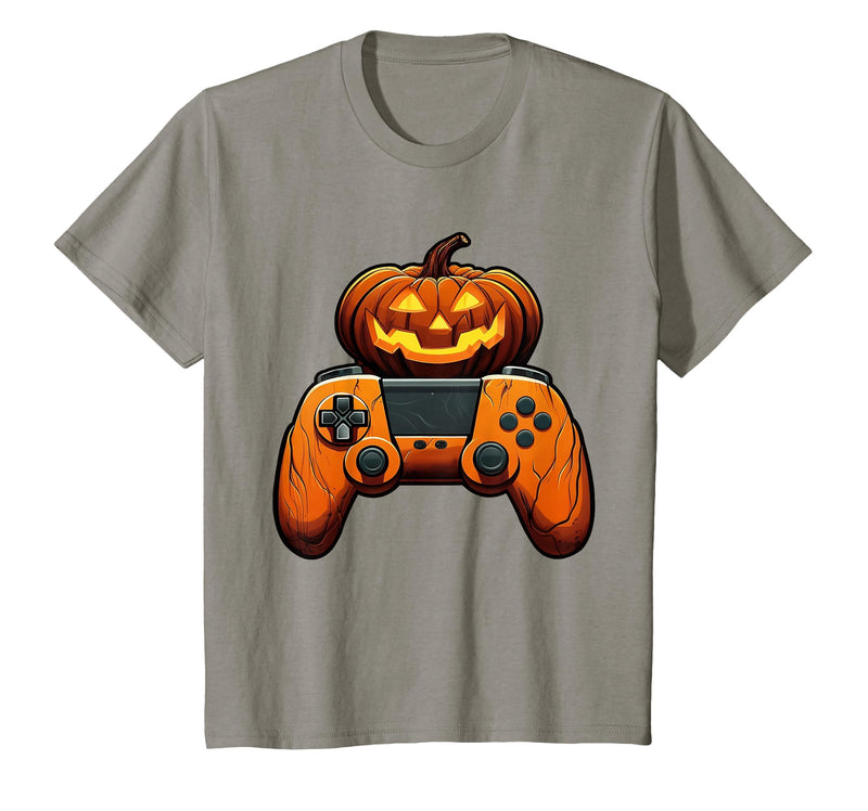 Spooky Halloween Gamers 2023 Halloween Skeleton Zombie Gaming Controllers Mummy Boys Kids T-Shirt - Slate Grey