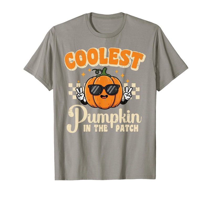 Halloween Shirts For Women Men Kids Boys Girls Halloween Coolest Pumpkin in Patch Costume Boys Kids Youth T-Shirt - Slate