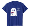 Halloween Ghosts & Stuff Clothing Hey Boo Ghost Heart Hand Sign Cute Halloween Spooky Season T-Shirt - Royal Blue