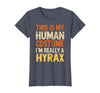 Hyrax Halloween Design This is My Human Costume I'm Really A Hyrax Halloween T-Shirt - Heather Blue