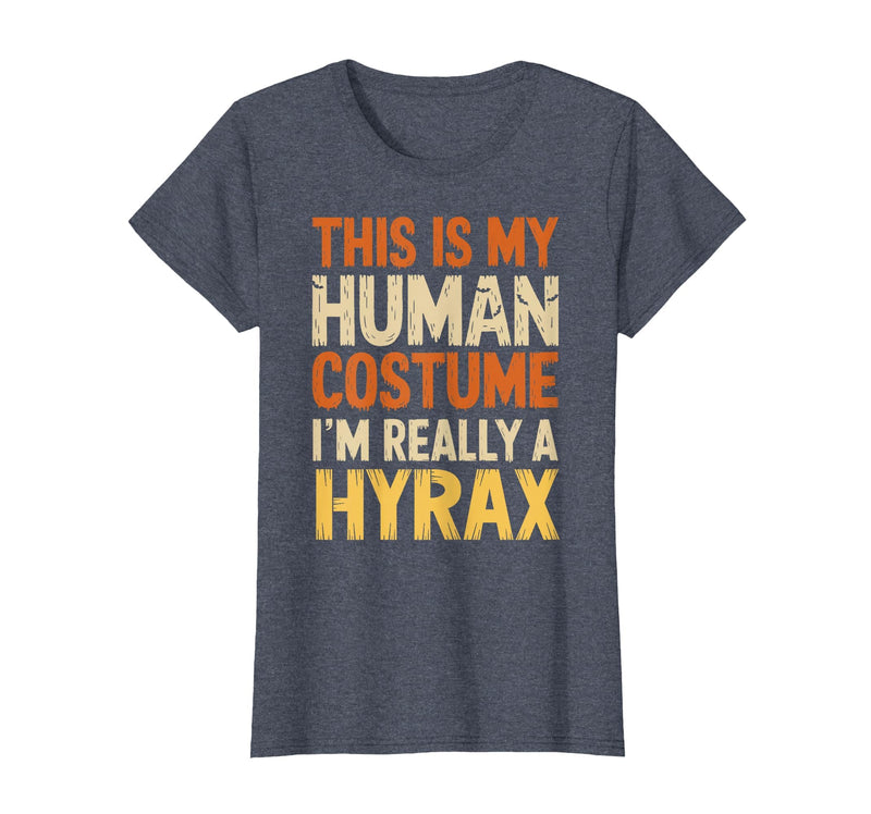 Hyrax Halloween Design This is My Human Costume I'm Really A Hyrax Halloween T-Shirt - Heather Blue