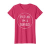 Lazy Funny Halloween Costume Co. Pretend Im a Buffalo Halloween Costume T-Shirt - Red Heather